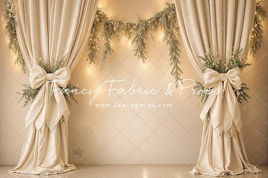 Ivory Christmas Curtain Call - With Sweep Option