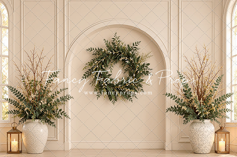 Ivory Evergreen Arch - With Sweep Option