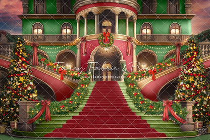 Merry Mansion- Green Rug - with Sweep Option