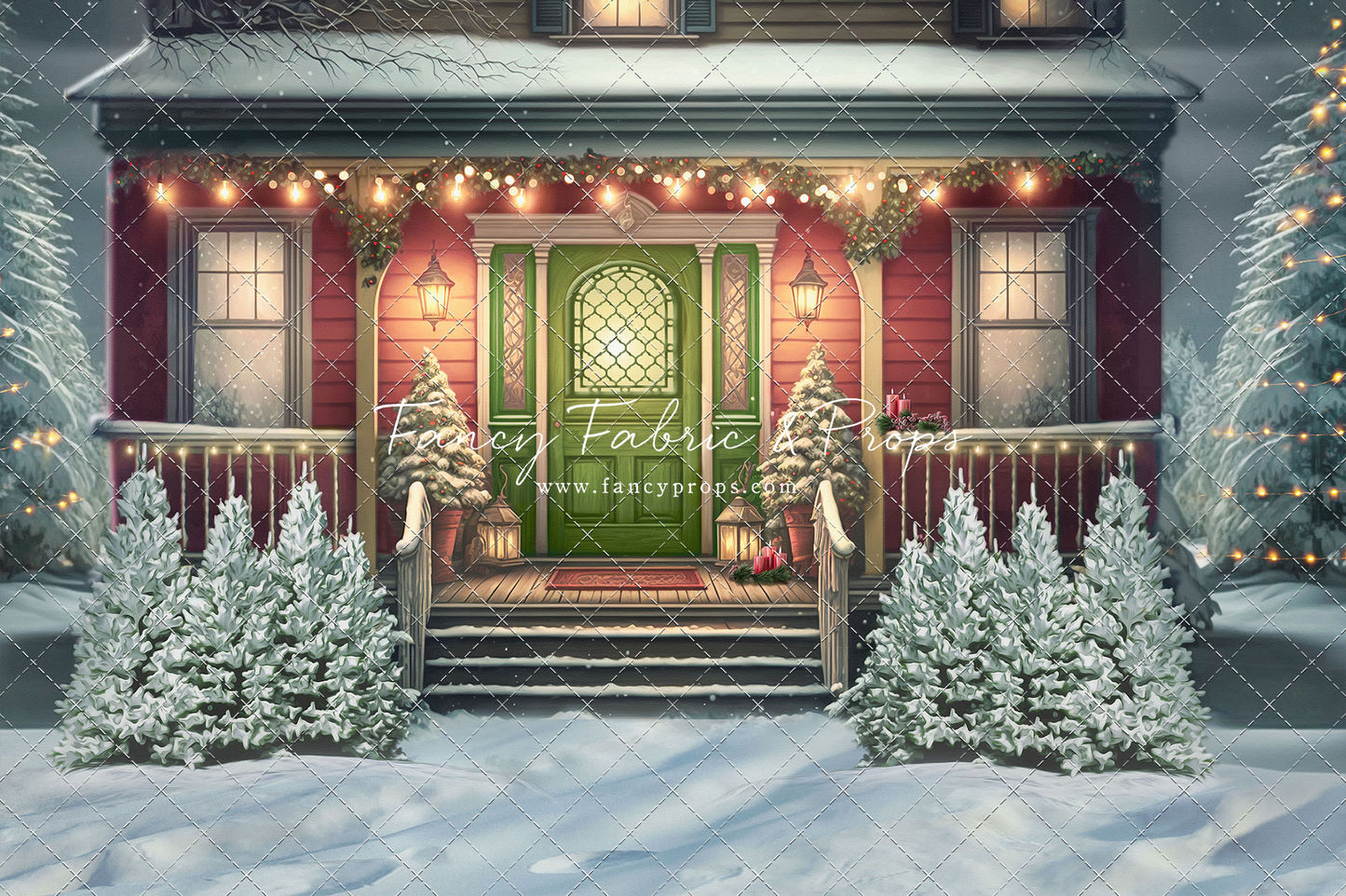 Merry Porch Greetings - Extra Lights - with Sweep Option