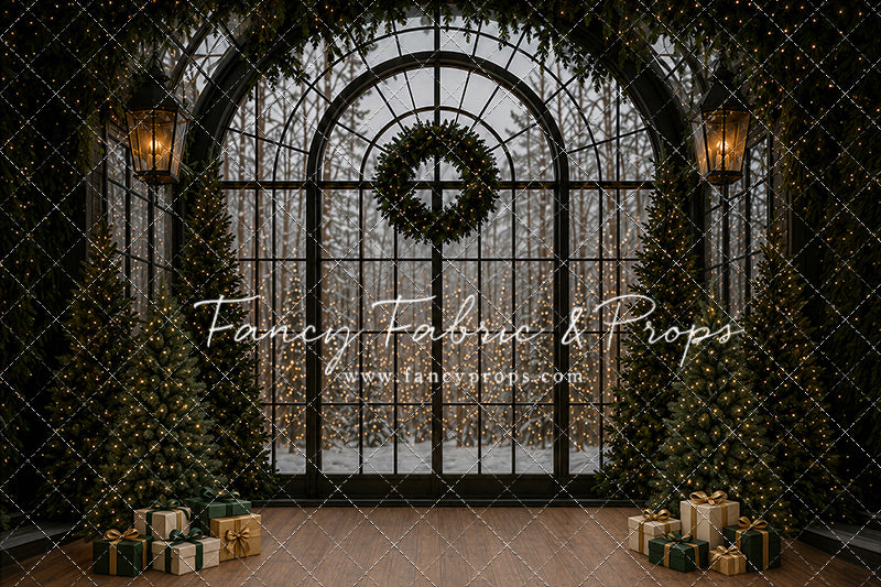 Moody Holiday Window View - with Sweep Option
