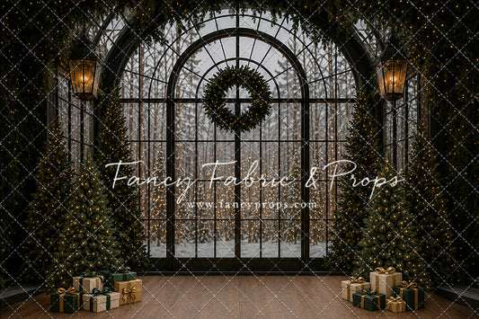 Moody Holiday Window View - with Sweep Option