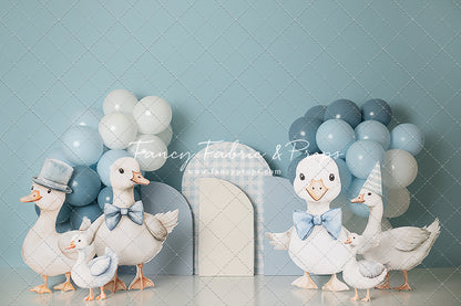 RTS My Silly Goose - 9x6' Wrinkle-Free Fabric - Dark/Banding - 60% Off