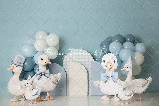 RTS My Silly Goose - 9x6' Wrinkle-Free Fabric - Dark/Banding - 60% Off