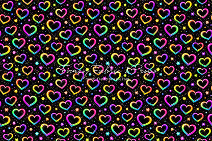 Neon Hearts - With Sweep Option