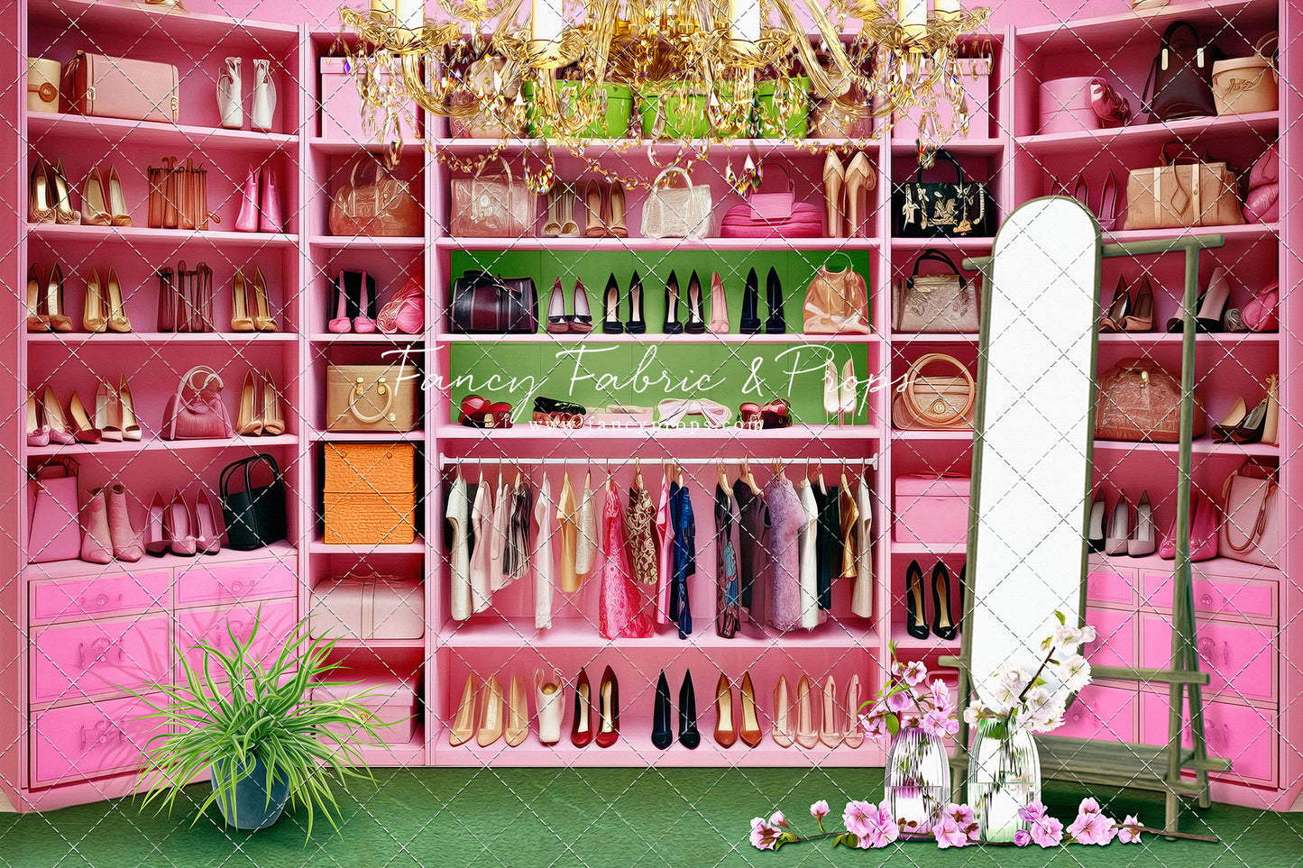 Nikki's Closet - Green Carpet - With Sweep Option