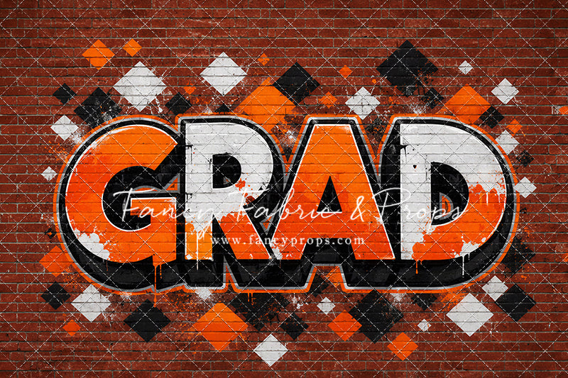 Orange & Black Grad - With Sweep Option