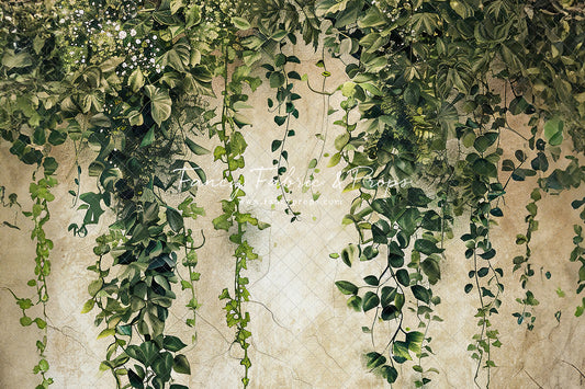 RTS Painted Lemon Leaf - 12x8' Wrinkle-Free Fabric - Perfect - 50% Off