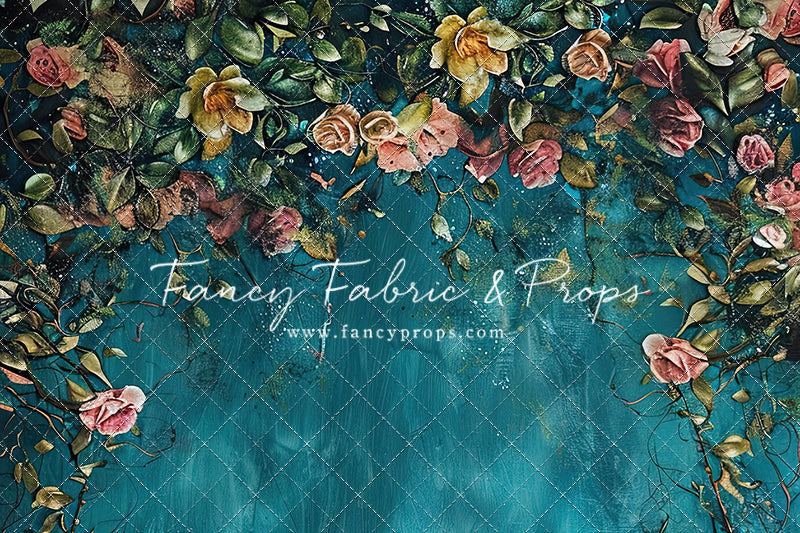 Painted Floral Teal