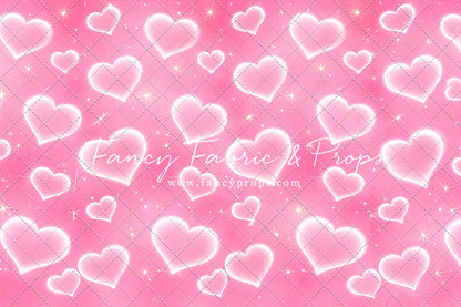 Pink Puffy Hearts - With Sweep Option