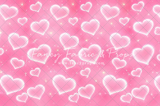 Pink Puffy Hearts - With Sweep Option