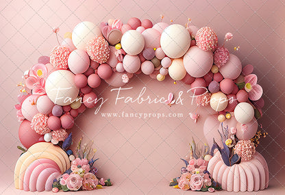 Pink Pumpkin Cascade - Balloon Arch