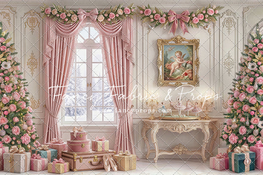 Pink Velvet Christmas - with Sweep Option