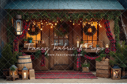 Plaid Cabin Porch - With Sweep Option