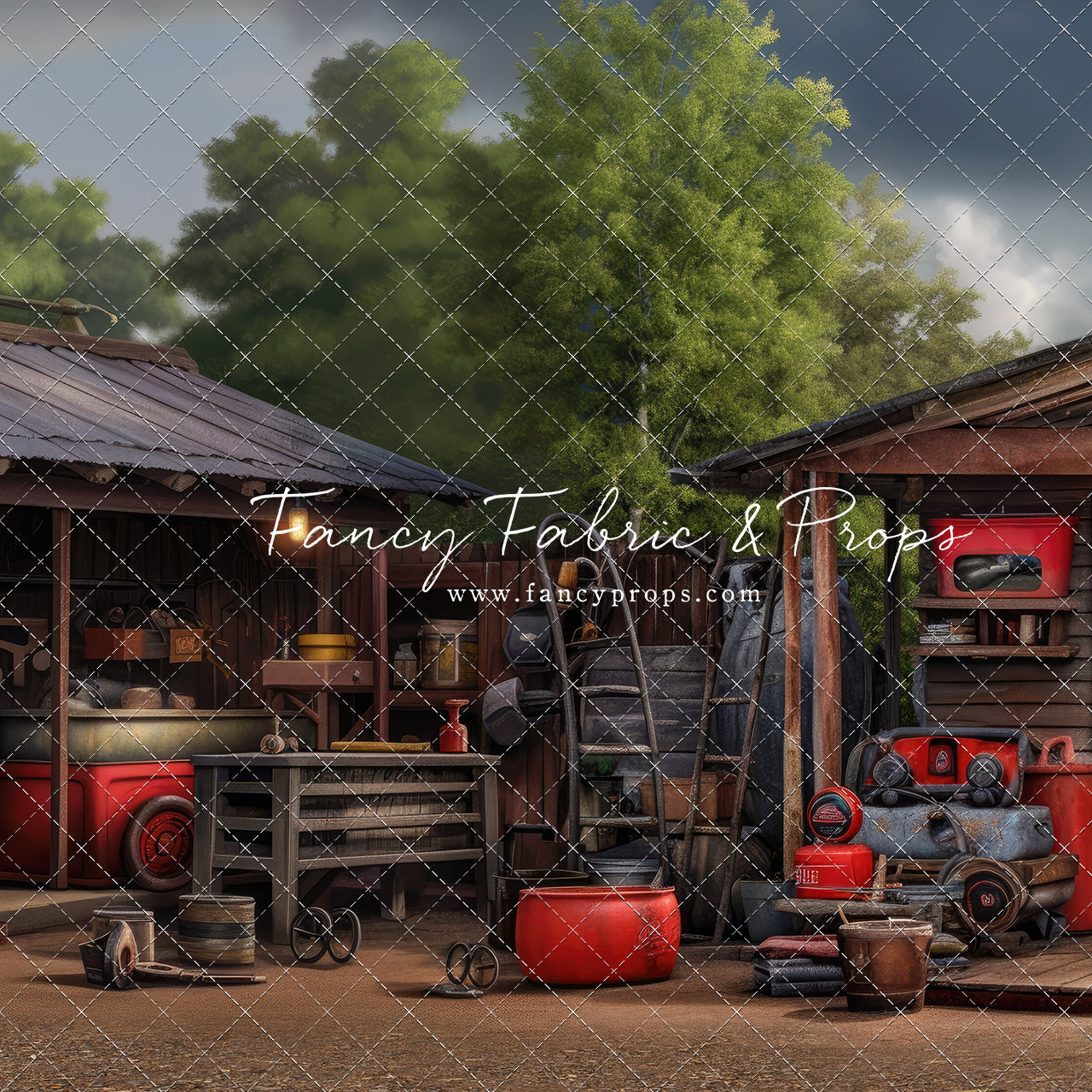 Pop's Garage 60x50" - Littles Collection