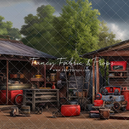 Pop's Garage 60x50" - Littles Collection