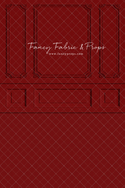 RTS Classic Red Wainscoting Wall - 10x15' Wrinkle-Free Fabric Sweep - Banding - 60% Off