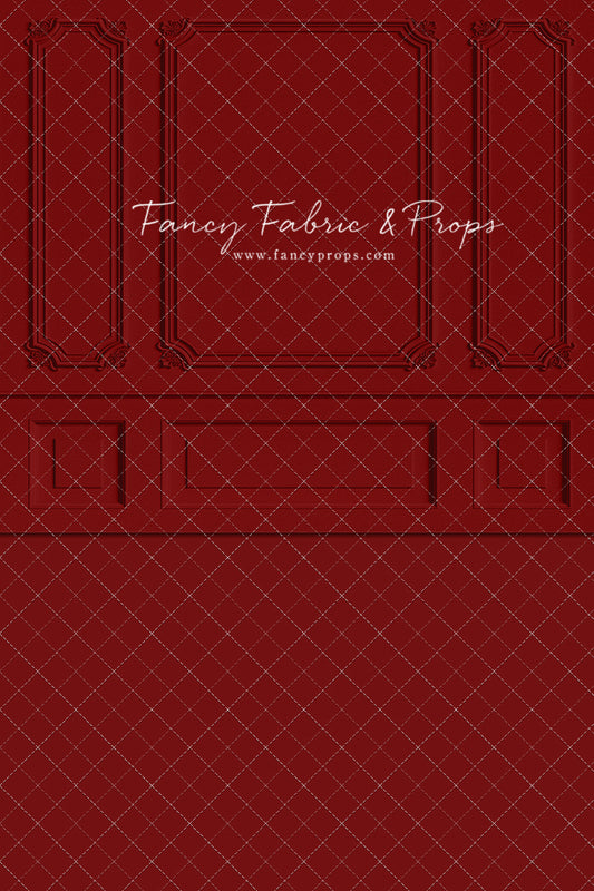 RTS Classic Red Wainscoting Wall - 10x15' Wrinkle-Free Fabric Sweep - Banding - 60% Off