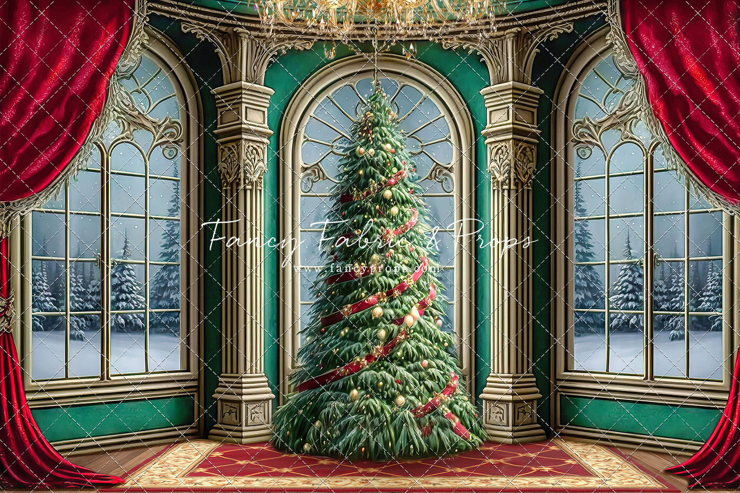 Royal Christmas Tree - Wood Floor Option - with Sweep Option