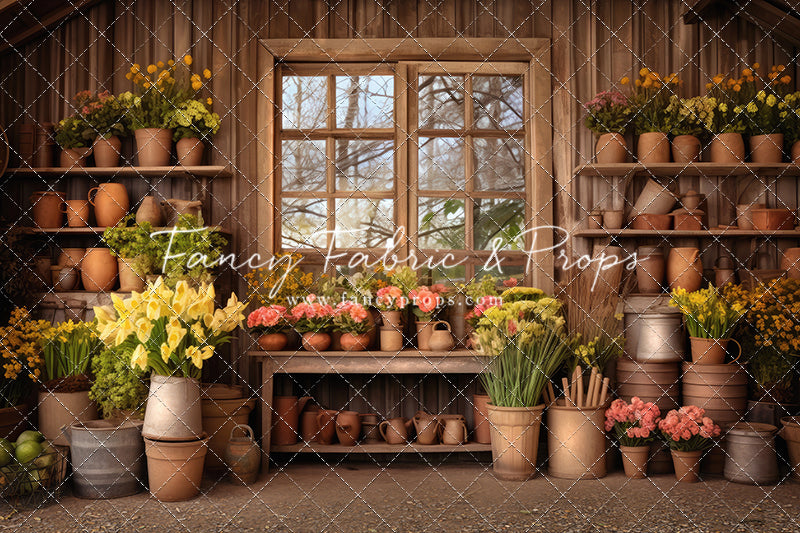 Rustic Greenhouse Garden View - With Sweep Option