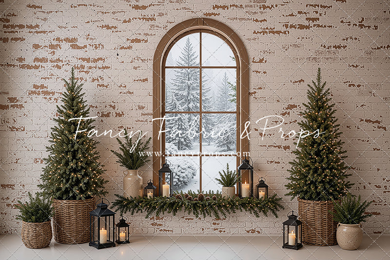 Rustic Holiday Window - with Sweep Option