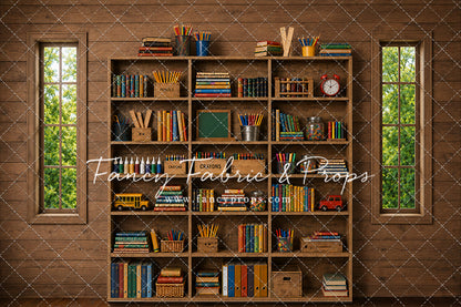 Rustic Schoolhouse Bookshelf - With Sweep Option