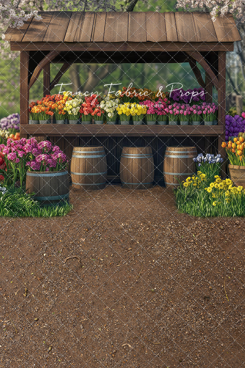 Rustic Spring Flower Stand - With Sweep Option
