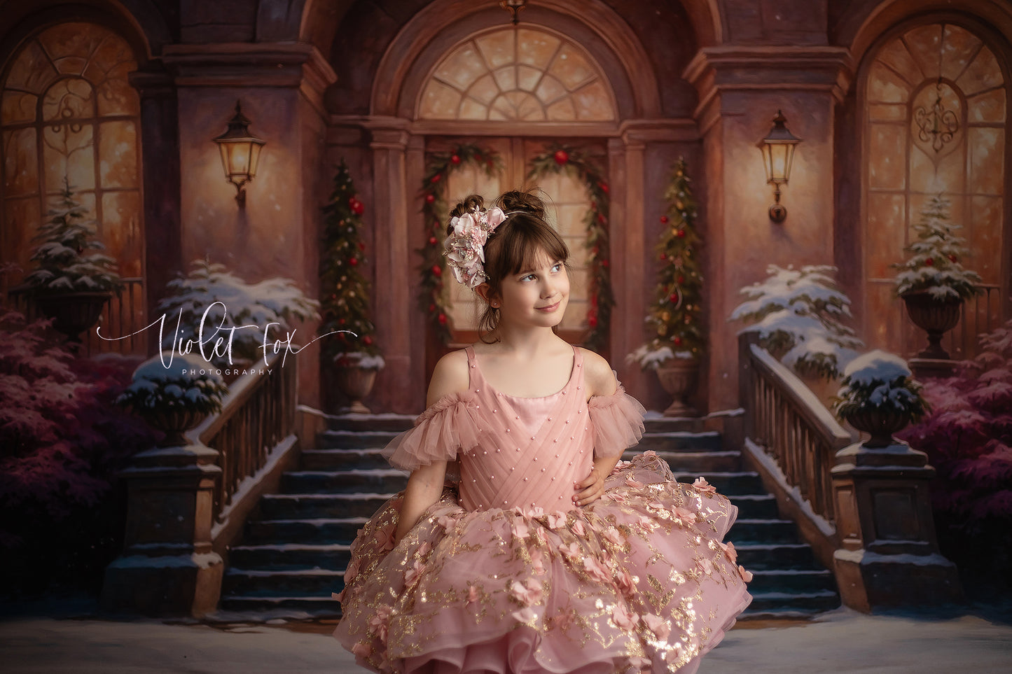 Glistening Snowy Entry - With Sweep Option