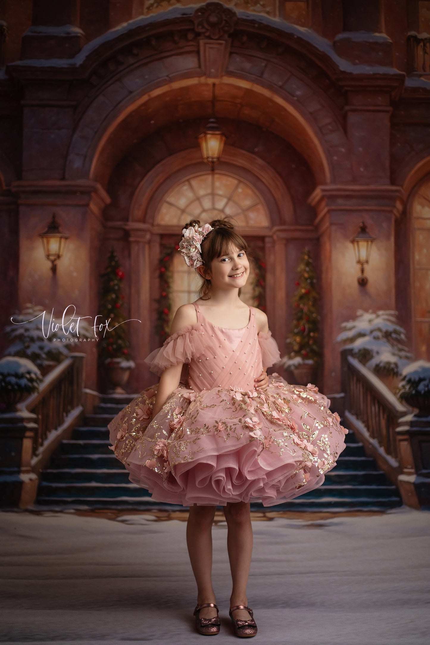 Glistening Snowy Entry - With Sweep Option