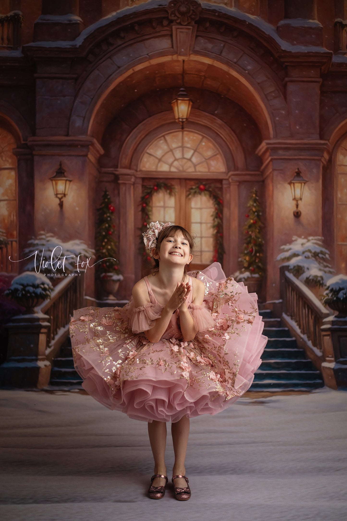 Glistening Snowy Entry - With Sweep Option