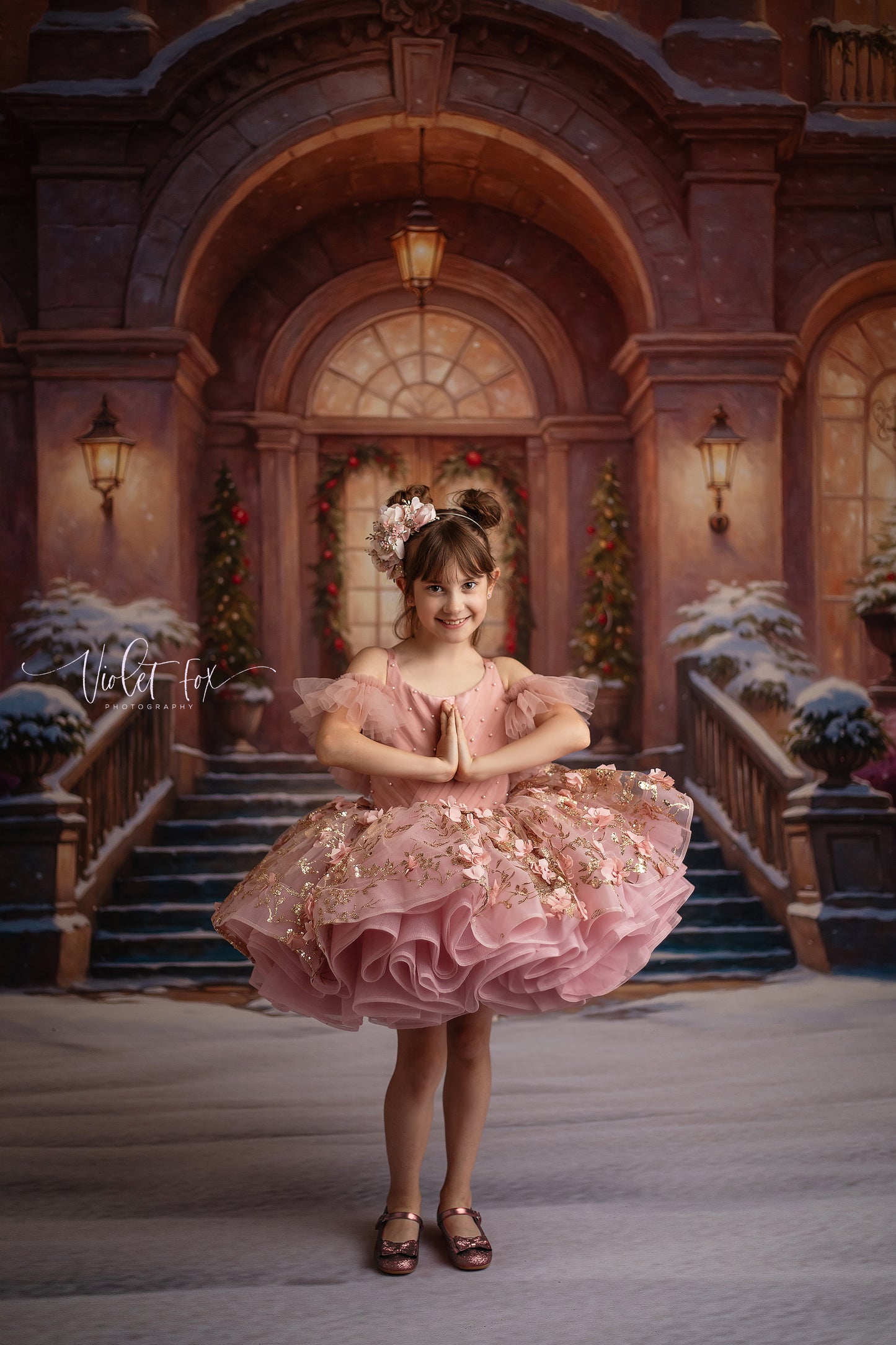 Glistening Snowy Entry - With Sweep Option