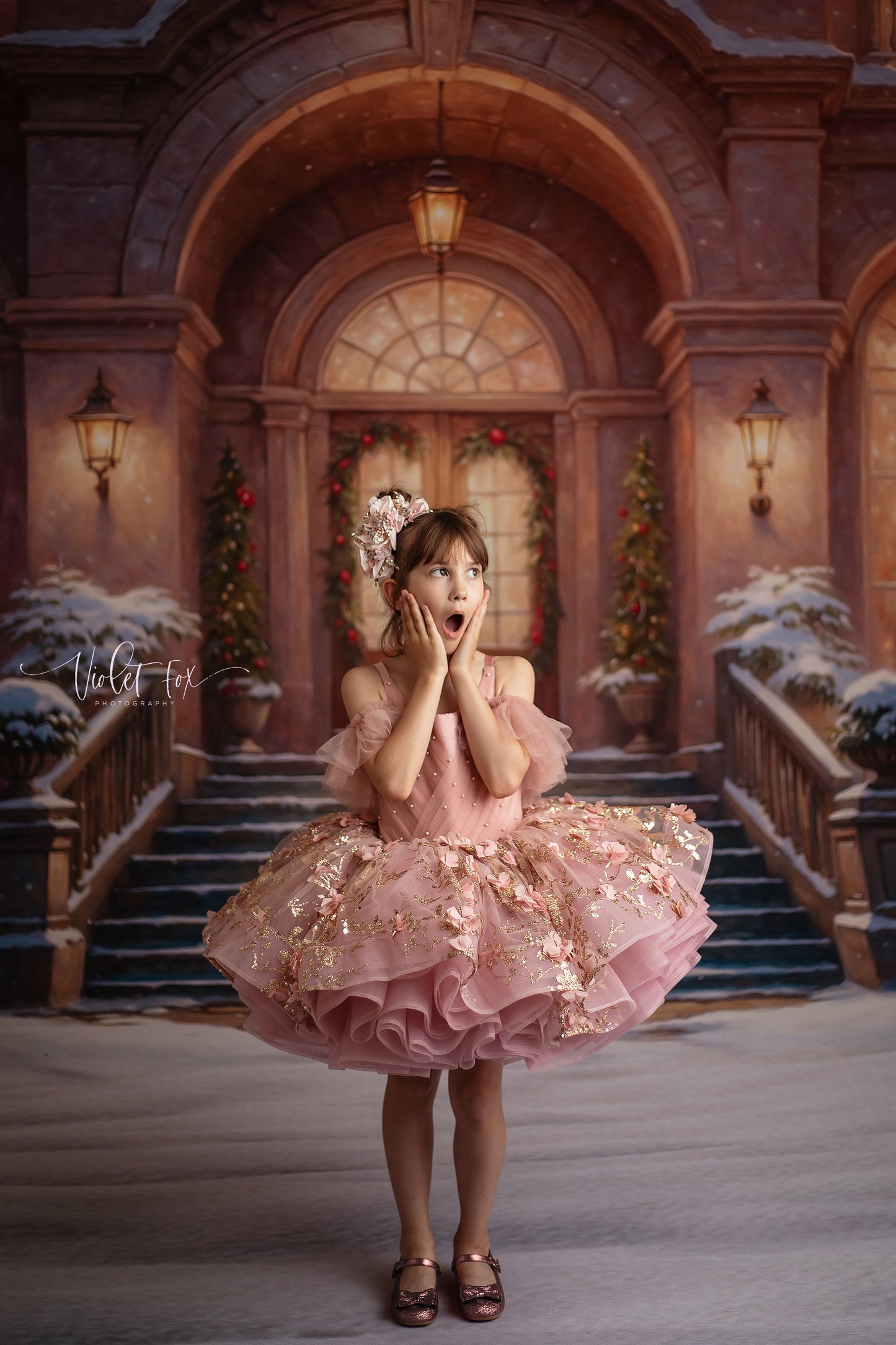 Glistening Snowy Entry - With Sweep Option