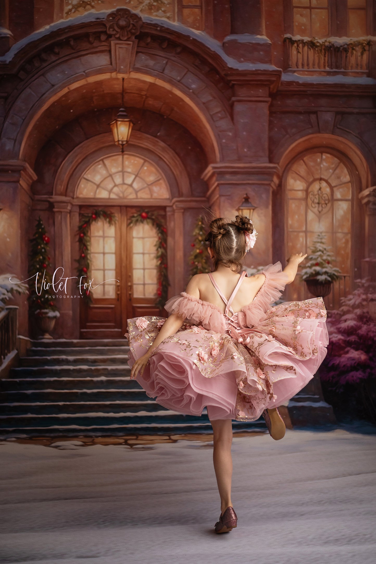 Glistening Snowy Entry - With Sweep Option