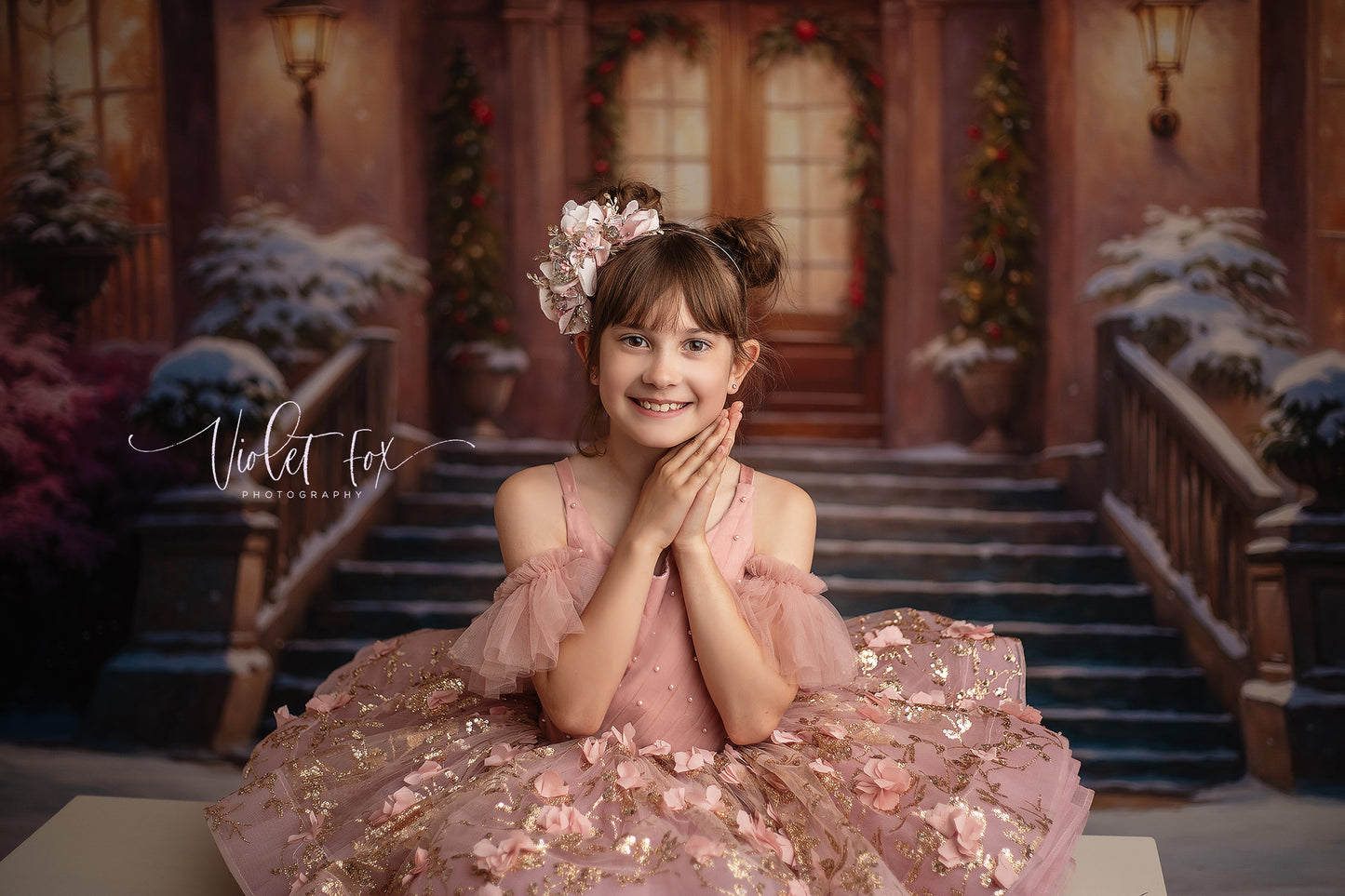 Glistening Snowy Entry - With Sweep Option