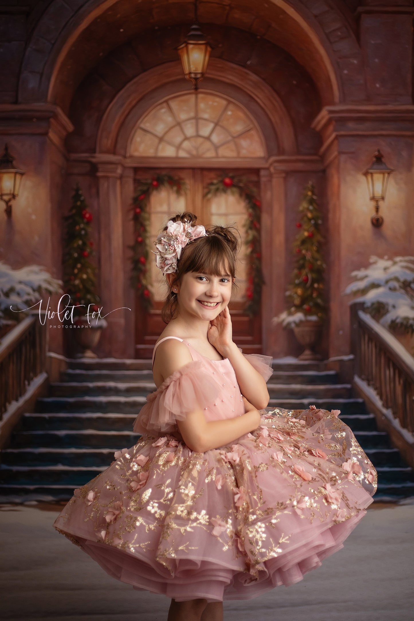 Glistening Snowy Entry - With Sweep Option