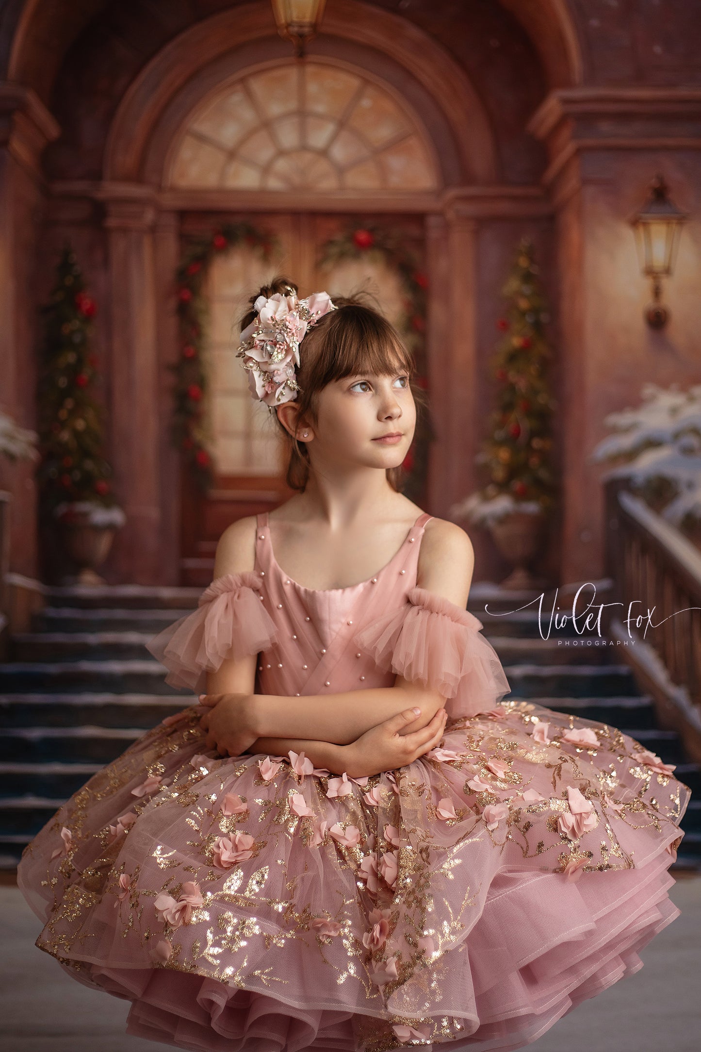 Glistening Snowy Entry - With Sweep Option