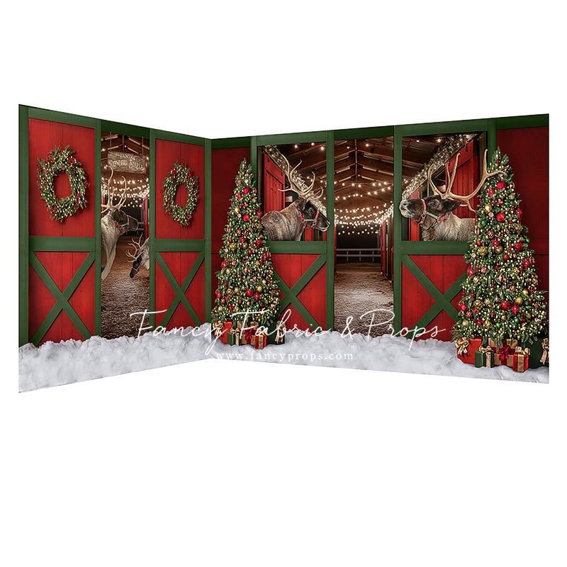 Santa's Jolly Reindeer Stable - 2pc Room