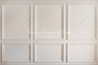 Simple Ivory Panel Wall - With Winter's Grace Floor Sweep Option