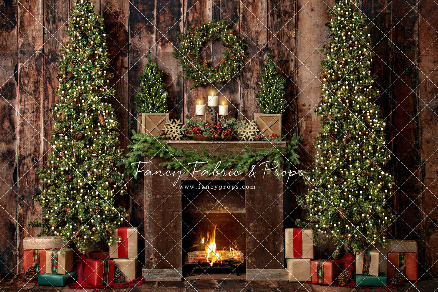 Simple Rustic Christmas Mantle