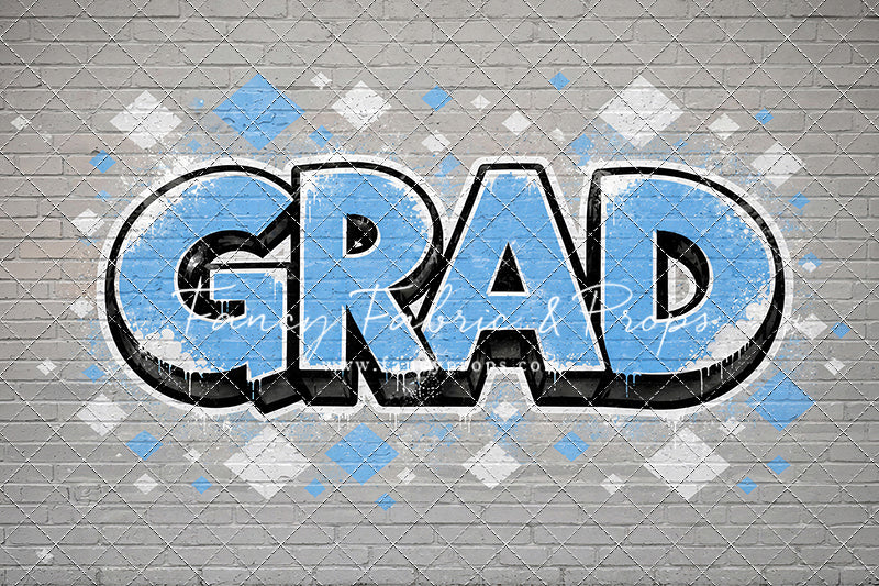 Sky & White Grad - With Sweep Option