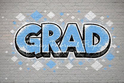 Sky & White Grad - With Sweep Option
