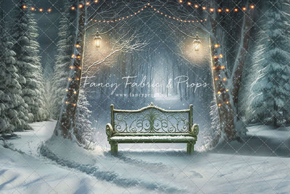 Snowy Bench - Green - with Sweep Option
