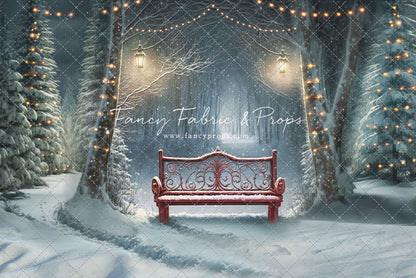 Snowy Bench - Red - with Sweep Option