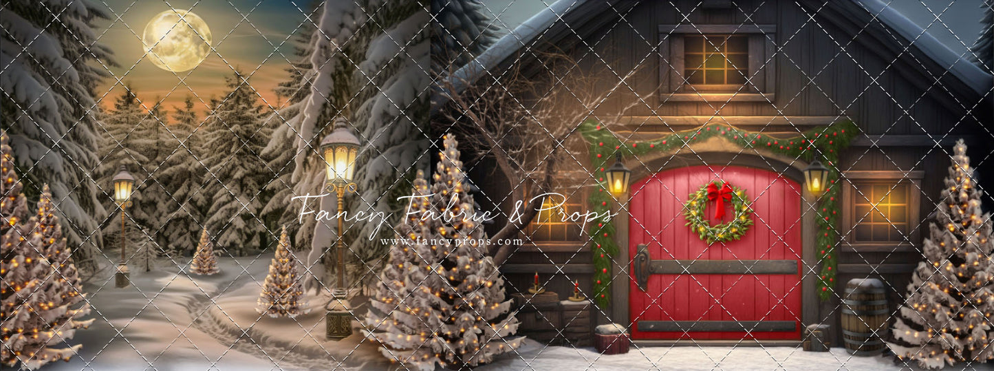 Snowy Merry Christmas Barn 2pc Room