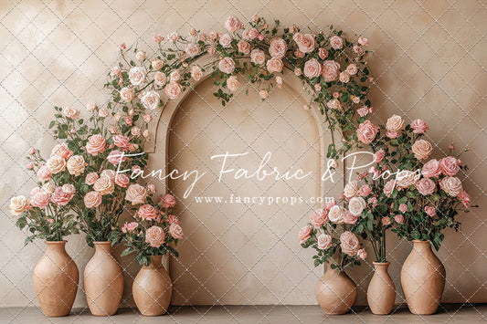 Soft Rose Arch - With Sweep Option