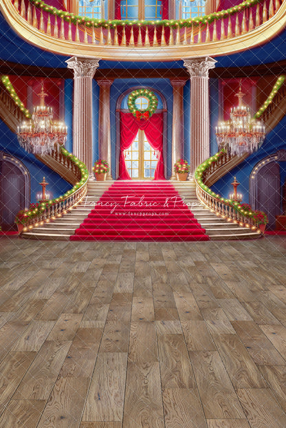 Belle's Royal Staircase -Wood Floor with Lights - With Sweep Option