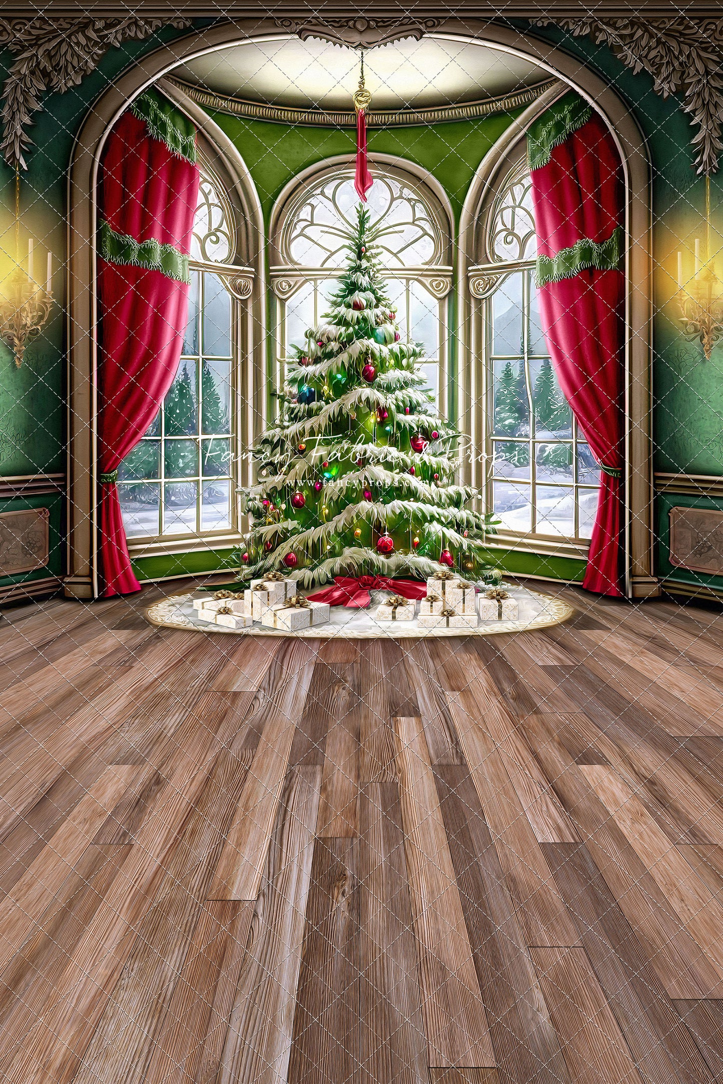 Cathedral Christmas - Wood Floor Option - with Sweep Option