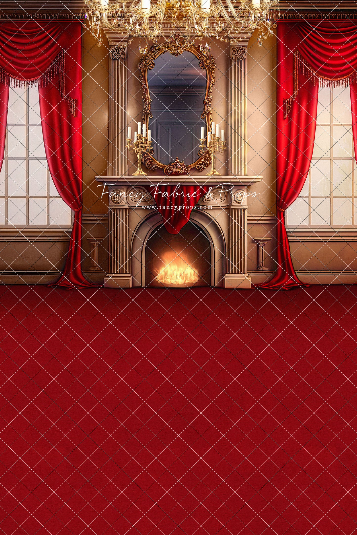 Cozy Up By The Fire - Red Carpet Option - with Sweep Option