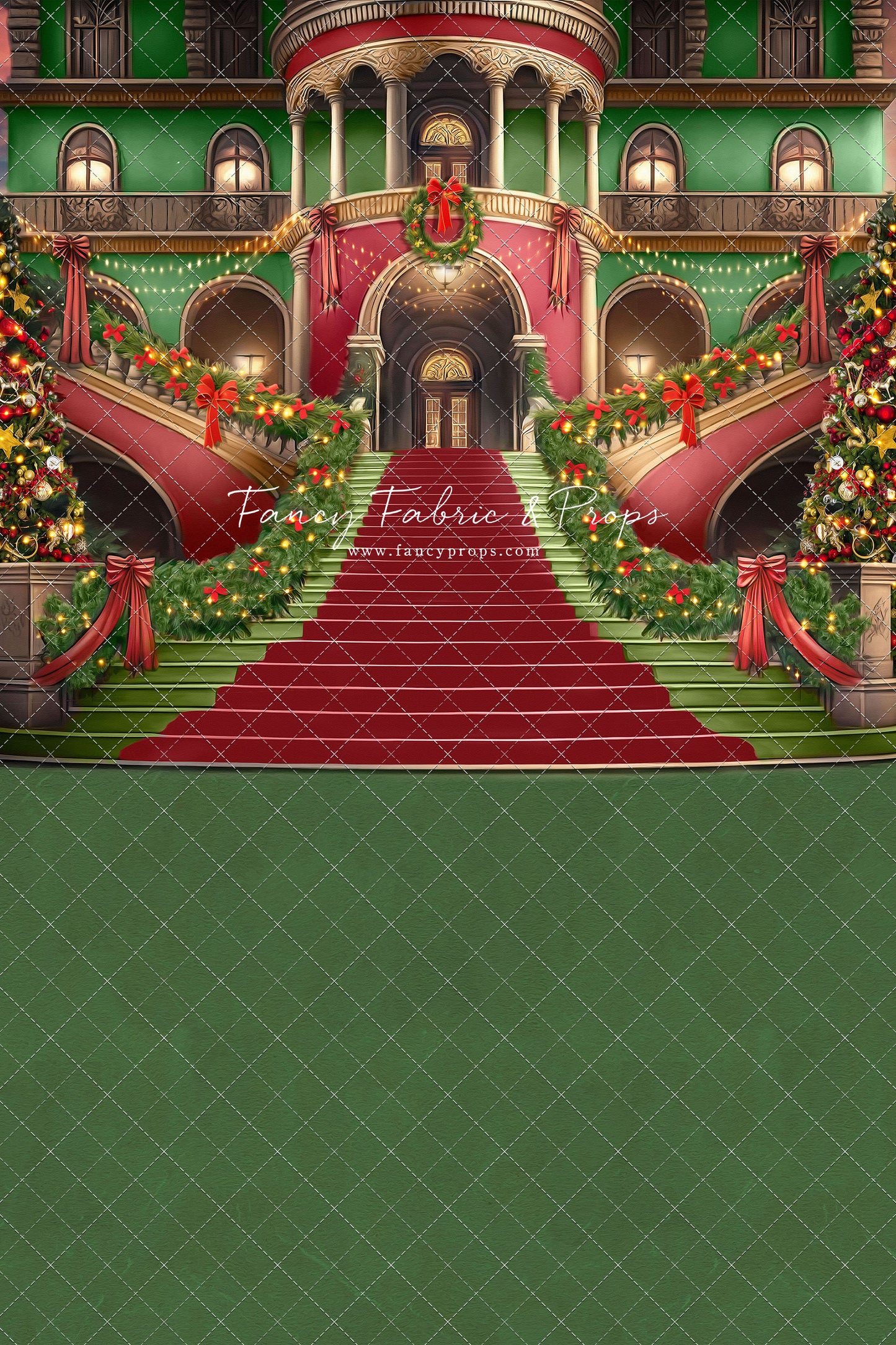 Merry Mansion- Green Rug - with Sweep Option