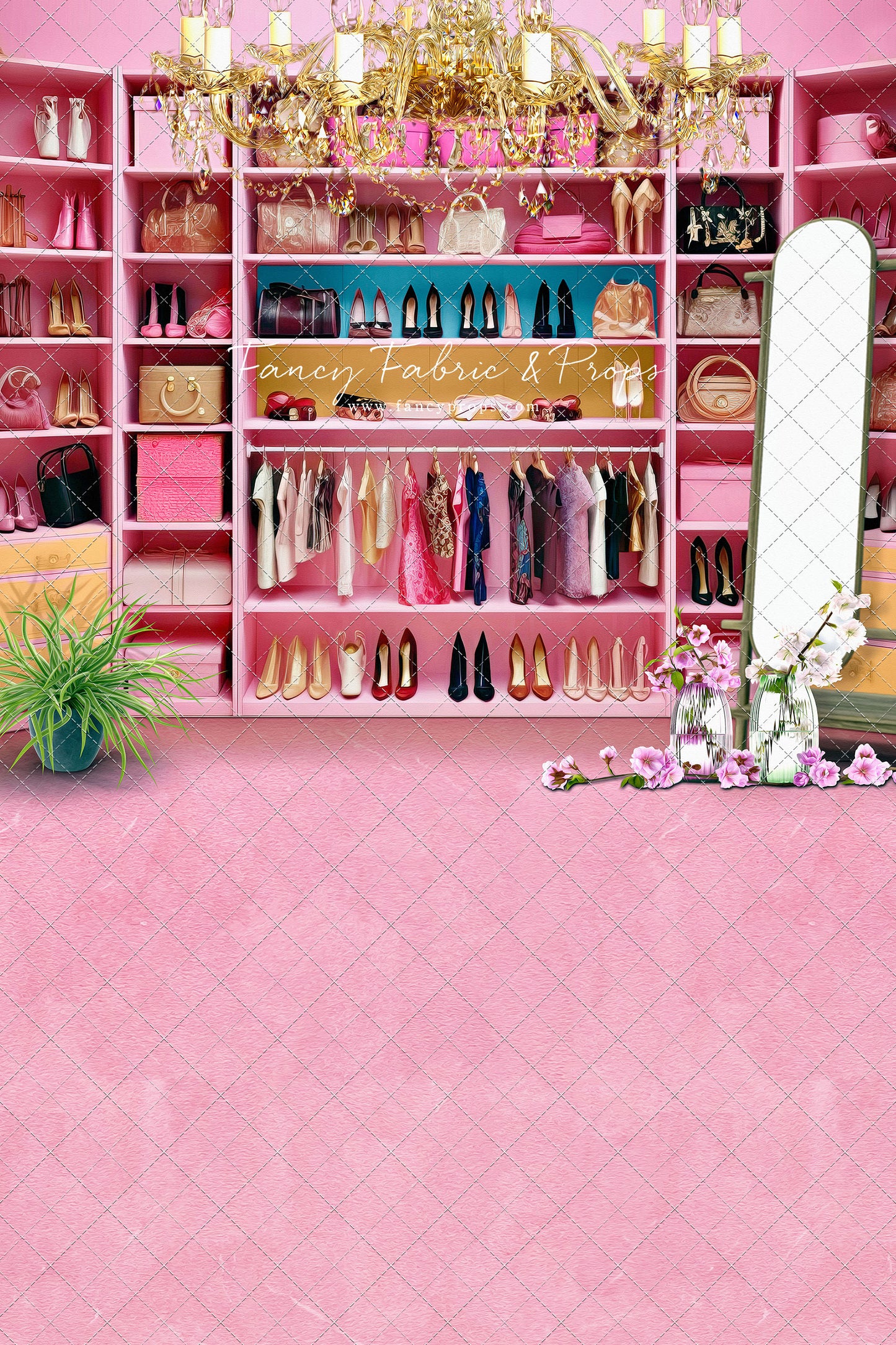 Nikki's Closet - Pink Carpet Option - With Sweep Option